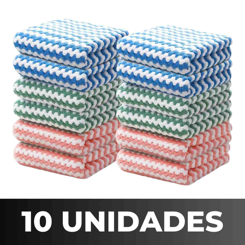 (COMPRE 5 LEVE 10) Panos Mágicos® - Microfibra Macia para Limpeza Perfeita Premium 2024 - Frete Grátis