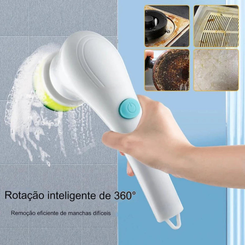 CleanPro - Escova Elétrica 5 em 1 – Limpador Multifuncional USB