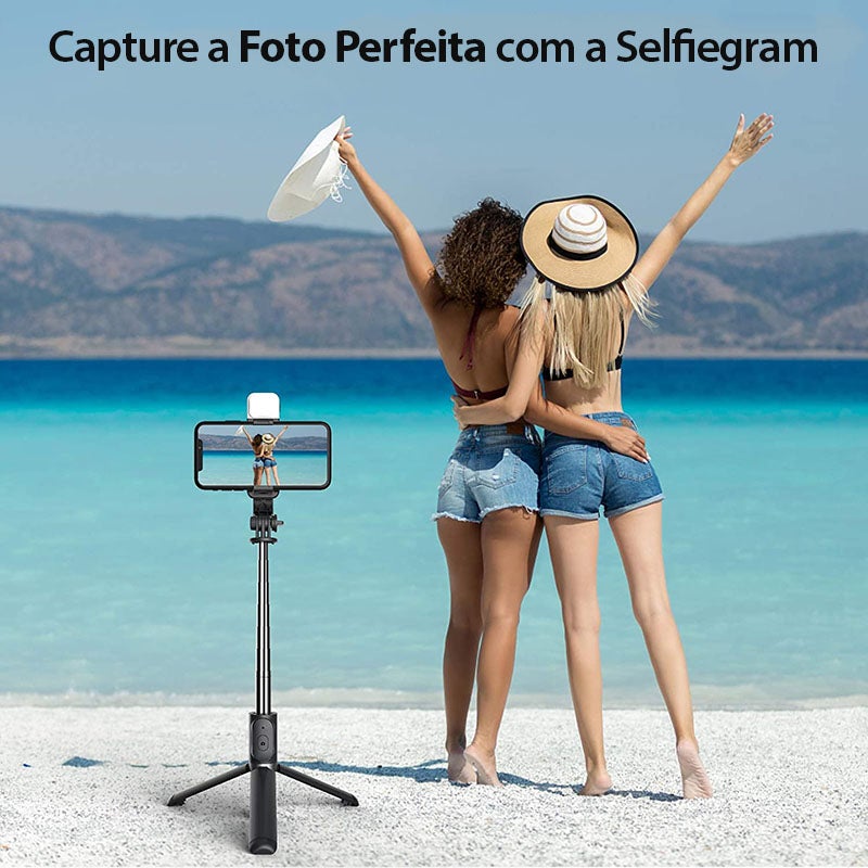 SelfieLED - Tripé Multifunções Led 4 em 1 + LED