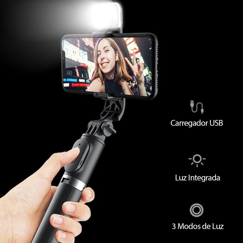 SelfieLED - Tripé Multifunções Led 4 em 1 + LED